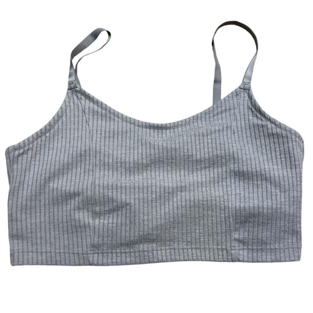 NWT Aerie Ribbed Bralette Grey XXL American Eagle Bra